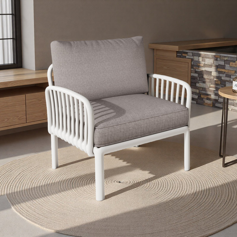 Fauteuil club de patio extérieur, mobilier de patio moderne, siège profond à coussin épais imperméable