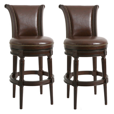 Upholstered Swivel Counter and Bar Stool