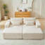 Canapé-lit modulaire surdimensionné de 87 po avec méridienne inclinable sans assemblage pour salon Chambre à coucher | Velours côtelé beige-609816183