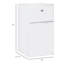 Mini réfrigérateur à porte double 3,2 pi cu avec congélateur, réfrigérateur compact avec tablette réglable, thermostat à 5 niveaux et porte réversible pour bureau de chambre à coucher blanc