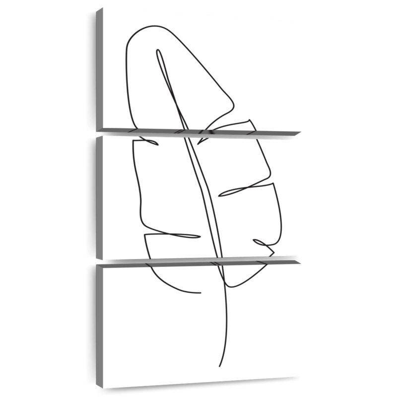 Minimal feuille de bananier, H 38 po x l 18 po
