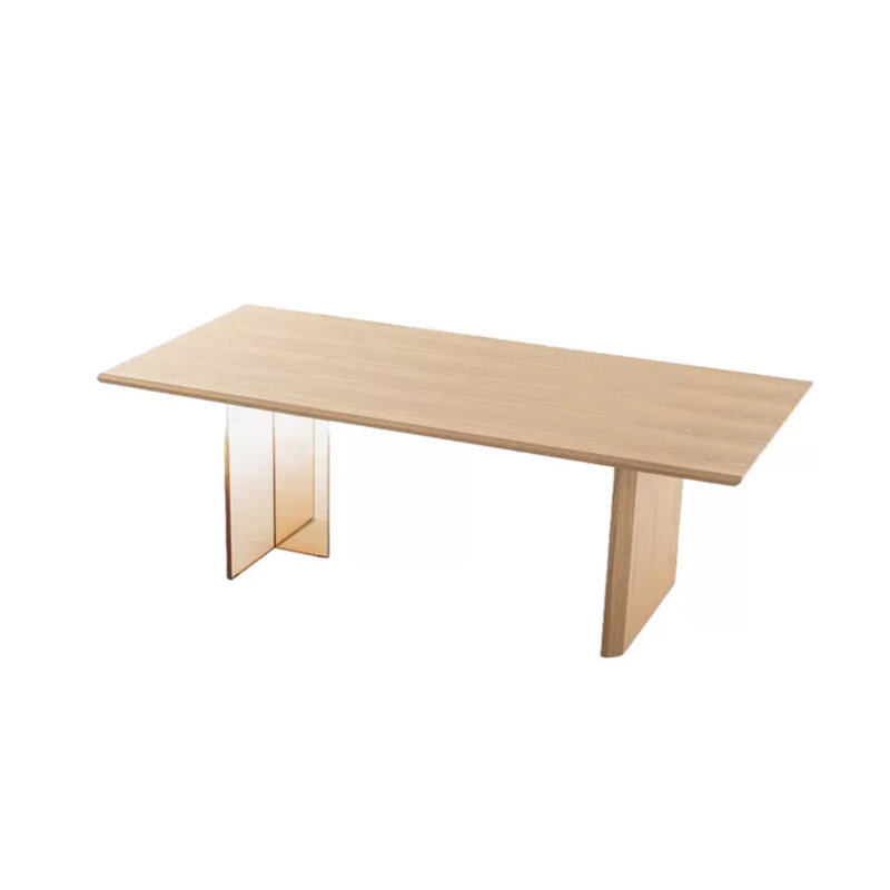 Kailee Oak Solid Wood Dining Table, 31.49" W x 70.86" L
