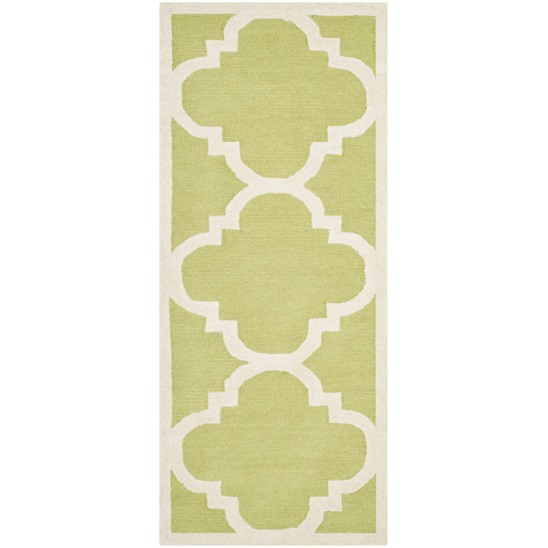 Cannen Hand Tufted Wool Geometric Rug, Runner 2'6" x 8'