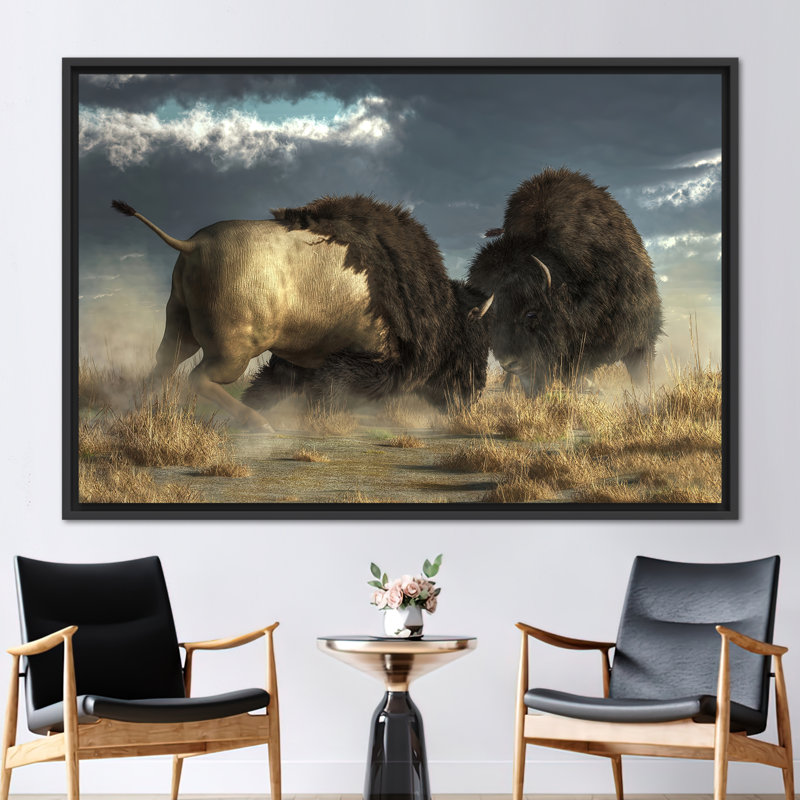 Print on Canvas, 25 cm H x 35 cm W, Framed Print without Mat, Black