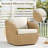 Cambelle Swivel Wicker Outdoor Lounge Chair with Cushions-457557611-457557612