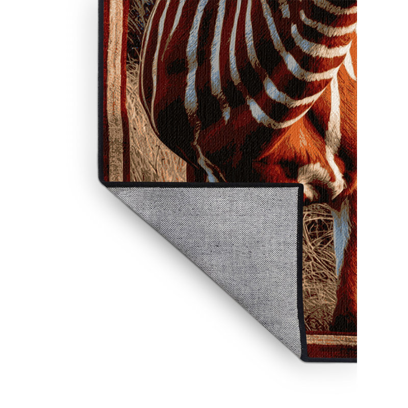 Washable Mountain Bongo Wildlife Area Rug, Rectangle 8' x 10'