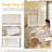Medium White Makeup Vanity With Led Mirror And Drawer-471223489