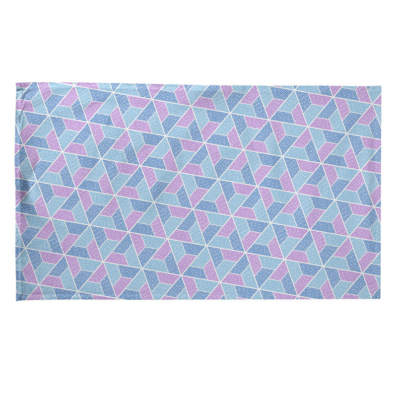 Mcguinness Tea Towel Kitchen Towel, Poly Twill, Purple/Blue