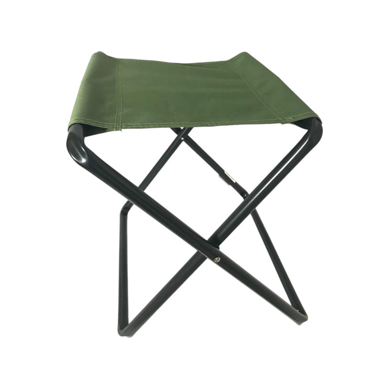 Tabouret de camp pliant en acier robuste sans évier Cheyne, Vert