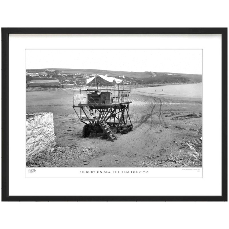 Bigbury On Sea, The Tractor C1935 - Single Picture Frame Print, 45cm H x 60cm W x 2.3cm D