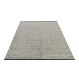 Hand Knotted Wool Area Rug in Gray, White, Black