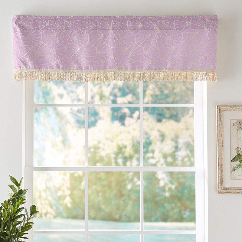 Jupe de fenêtre 60" en chenille abstract Swink, Canneberge