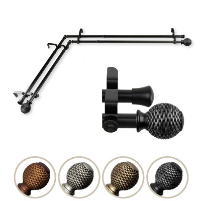 Steel Adjustable 0.81'' Double Curtain Rod