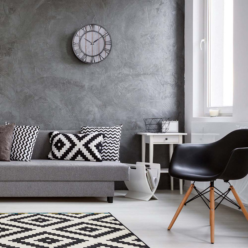 Abra Wall Clock, Grey