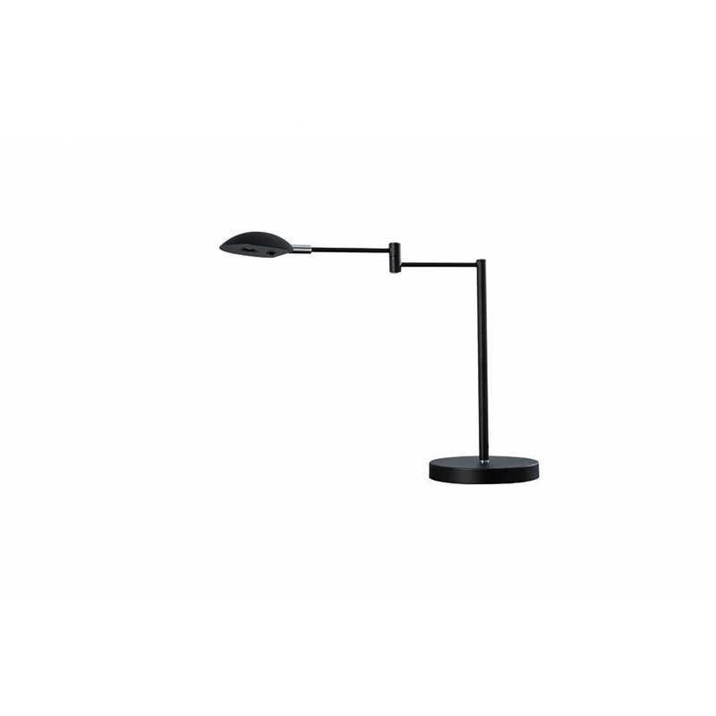 Lampe de table à bras pivotant en métal noir 16 po Ruppe, Noir