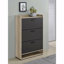 Armoire de rangement à chaussures à 3 niveaux en bois d'ingénierie-1453759899