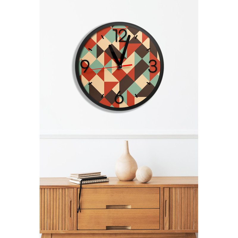 Stylish Decorative Wall Clock, 14.2 x 14.2 x 0.4 inches | 100% MDF, Thickness: 0.2 inches | Lightweight at 1.0 lbs | Perfect for Home & Office Decor, Modern Design with Elegant Finish