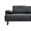 Canapé d'angle avec mécanisme de bras réglable, tissu anthracite, 68,5 po x 123,6 po x 32,7 po | Structure en bois de hêtre et panneau de particules durable | Rembourrage en mousse et plumes gris doux | Dossier mobile, design industriel moderne-566623709-579070267-579070265