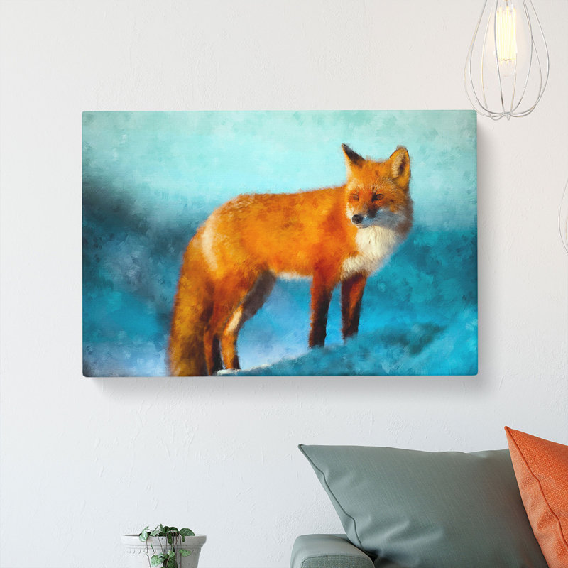 The Red Fox - Wrapped Canvas, 60cm H x 91cm W x 3cm D