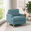 Fauteuil d'appoint moderne, revêtement en chenille avec pieds en métal doré brossé pour sièges de salon-1265827680