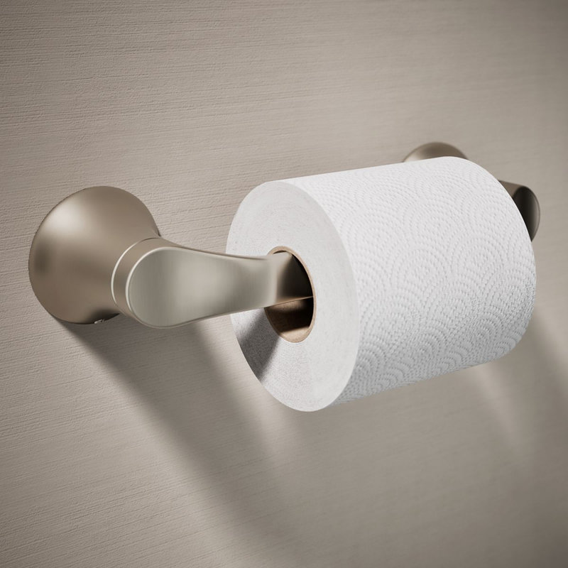 Simplice Pivoting Toilet Paper Holder, Vibrant Brushed Nickel