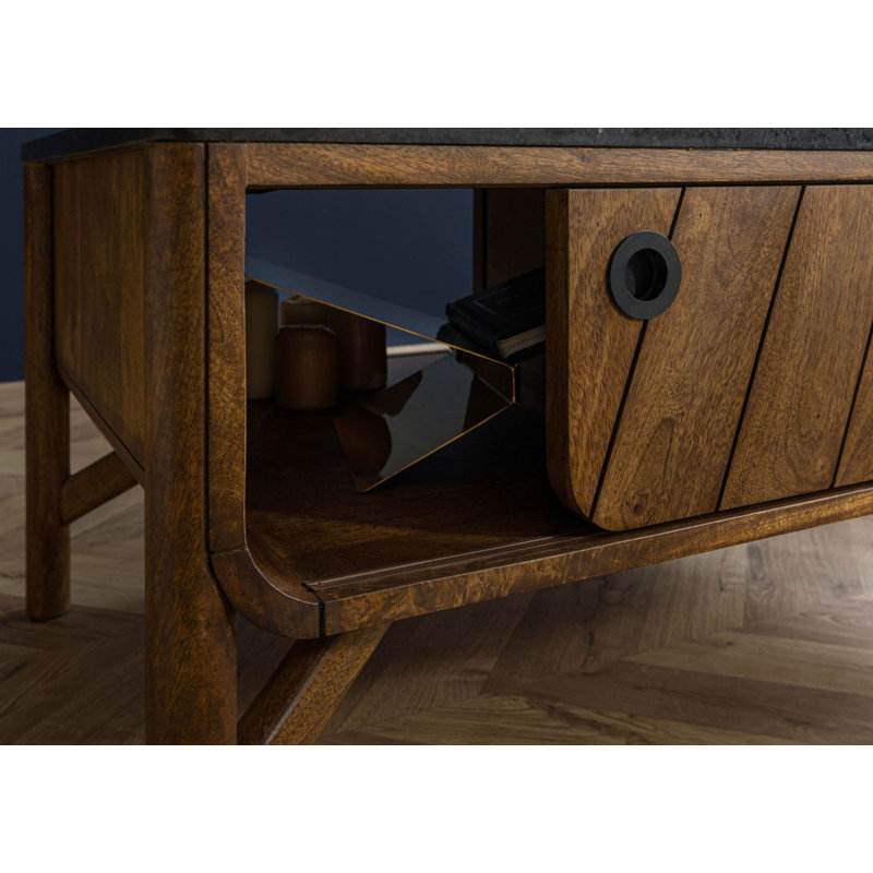 LOS ANGELES Coffee Table with Storage, Black