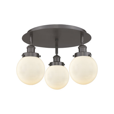 Alphonsa Glass Flush Mount