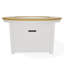 42" Round Rustic Polymer Fire Table with Propane Shelf-835687991