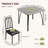 Dining Table Set, Kitchen Table And Chairs With Padded Seats, Dining Room Table Set With Angular Design For Small Space, Home Kitchen, Apartment-62304917-62304916-62304913