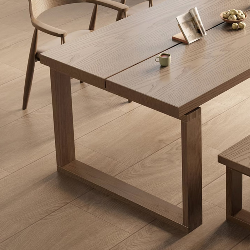 Ensemble de table de salle à manger rectangulaire en bois massif Nordic