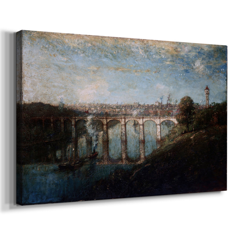 Paysage rétro - DXI, H 9 po x l 13 po x P 1,5 po, Toile tendue