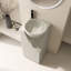  Lavabo de salle de bain sur pied 15,9 "à surface solide texturé beige-114766005