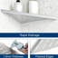 Stainless Steel Corner Shower Shelf Wall Mounted for Bathroom Kitchen, Brushed Nickel 25 cm
