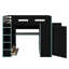 Wood Loft Bed With Desk,Wardrobe,Ample Storage Space,And RGB LED Light-298410585