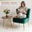 Tru 25" Wide Quilted Velvet Side Chair with Gold Legs-914813795