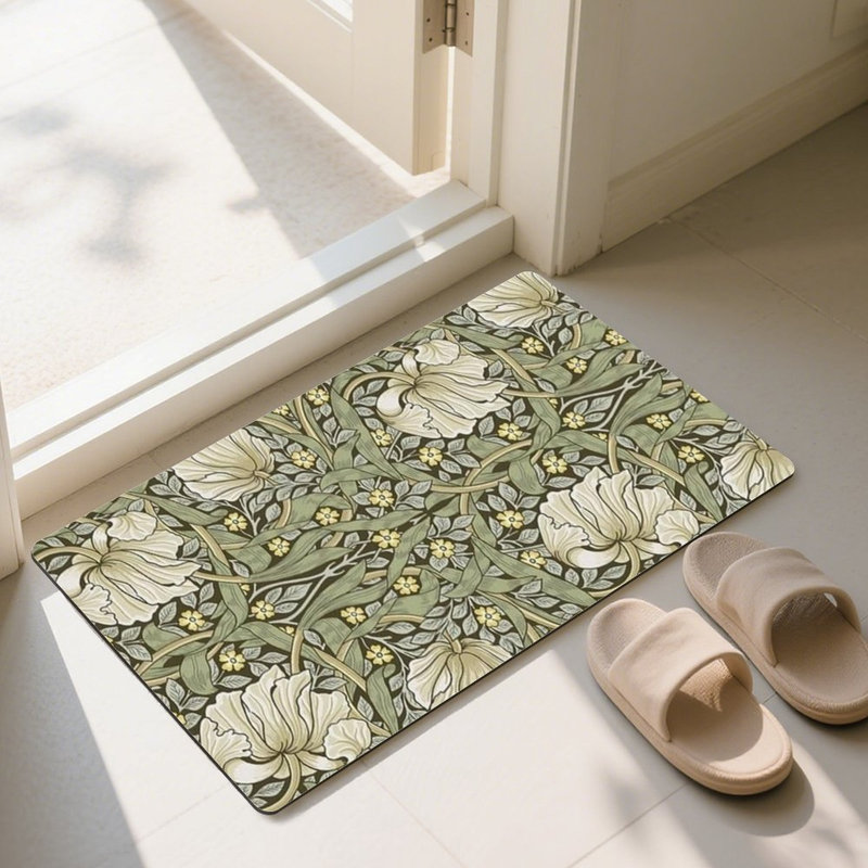 Tapis floral classique 36 po x 24 po, style intérieur William Morris