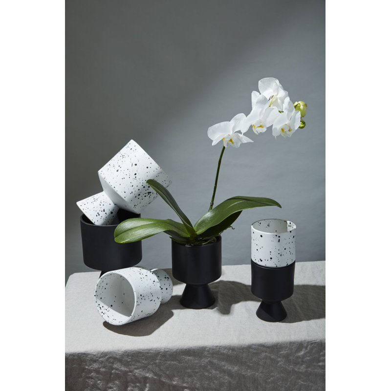 Pot à fleurs en céramique Waters, H 6,25 po x l 4,5 po x P 4,5 po