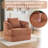 Oversized Upholstered Convertible Accent Barrel Chair-1364856245