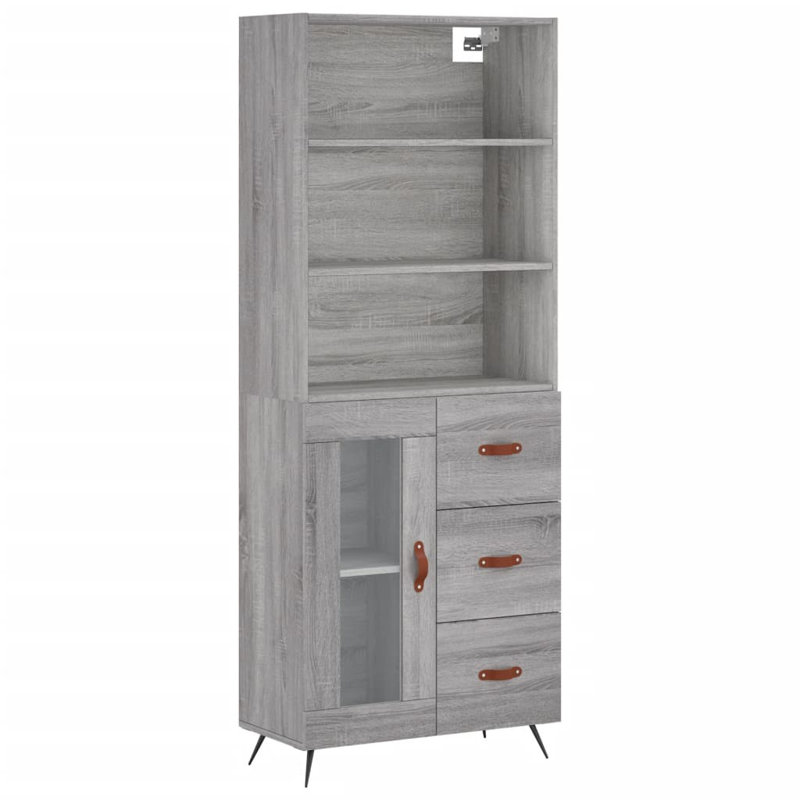 Vanwyk 69.5 Wide 3 Drawer, Grey Sonoma