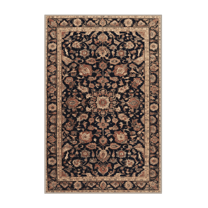 Machine Washable Persian Brown Area Rug, Runner 2' x 4'