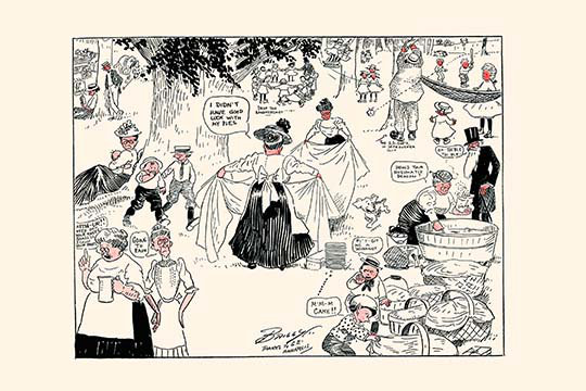 Pique-nique « the sunday school »-impression d’art graphique non encadrée, H 44 po x l 66 po