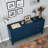 Modern Wave-Pattern Sideboard with 3 Drawers-1987689465