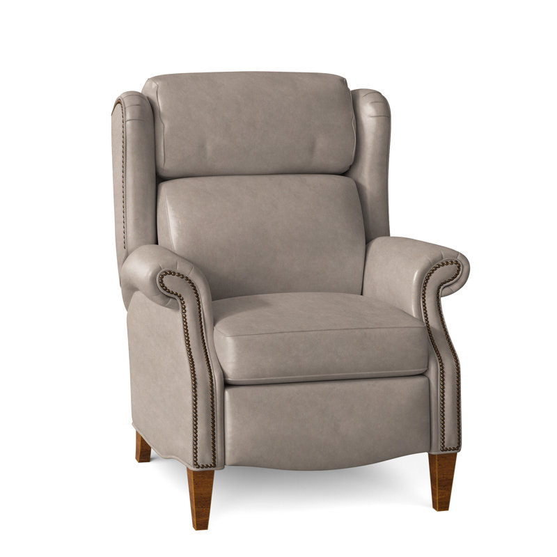 Fauteuil inclinable en similicuir Miller, Naturel, Nouveaux classiques, Cuir véritable Fumo Aline