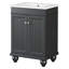 Meuble-lavabo élégant avec tablette réglable-105205767