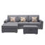 Canapé moderne réversible 4 pièces 95,5 po en tissu de lin avec pieds interchangeables, repose-pieds et coussins-477827391