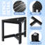 Tabouret de douche noir, petit banc de douche d'angle intérieur - Repose-pieds pour le rasage de la douche-1436942892