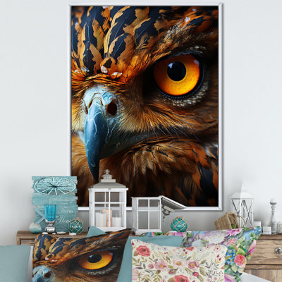 «Browm Owl Animal Portrait I», reproduction sur toile