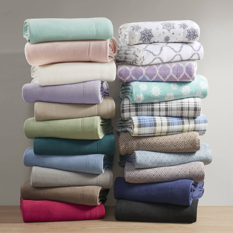 Twin Khaki Microfiber Fleece Winter Sheet Set