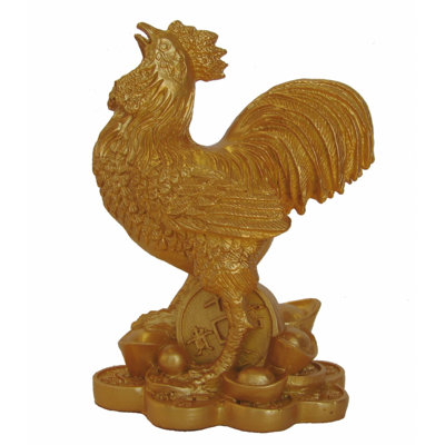 Figurine coq avec mois ouvert