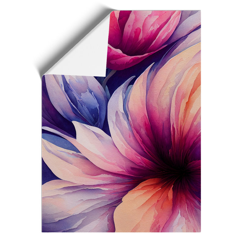 XV1022-4260X Stunning Watercolour Flowers No.2 - Print, No Matte, 59.4cm H x 42cm W, Paper